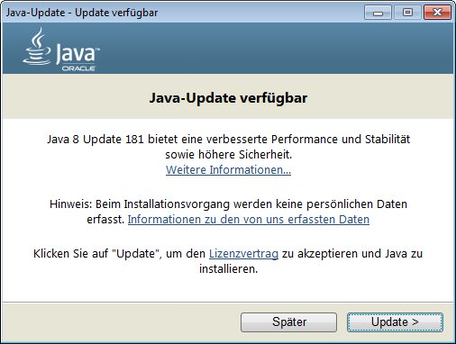 do i need java 8 update 151 and 181
